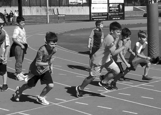 A track meet was held Friday at Sullins Stadium for Roosevelt Elementary students