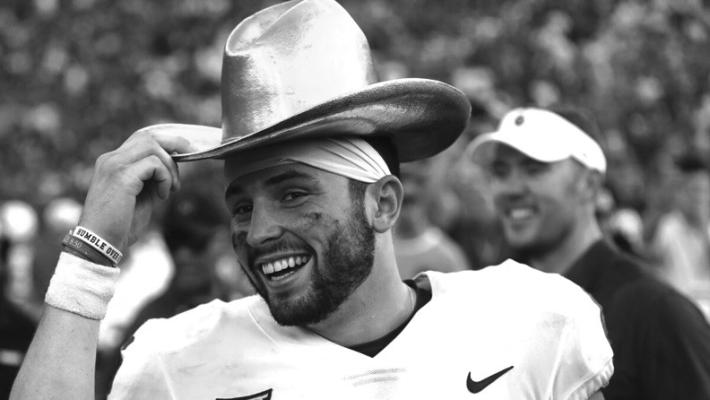 BAKER MAYFIELD was quarterback for the Oklahoma Sooners in one of the most memorable Bedlam games.