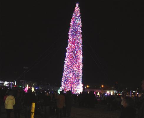 140-foot tall Christmas tree lighting ceremony held in Enid