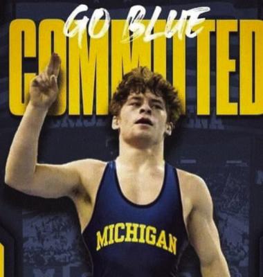 CHRISTOPHER KISER, a Ponca City senior wrestler, will sign a letter of intent Monday to wrestle at the Division I level at the University of Michigan. Kiser is a two-time Oklahoma state champion at 113 pounds and has won a variety of national honors. He will sign at 2 p.m. Monday at Robson Field House on the campus of Ponca City High School. Photo provided