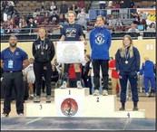 ADISYN IVERS of Ponca City finished fourth at the Girls State Wrestling Tournament, wrestling at 145 pounds. Ivers was the first girl in school history to qualify for the state and is the first girl to place in the top four