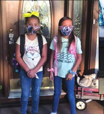 Pictured from left to right are Tonkawa students excited for their first day of school, Leona Roughface, 3rd grade and her sister Ruby Roughface, 2nd grade. Photo is provided by Chelsea Flores.