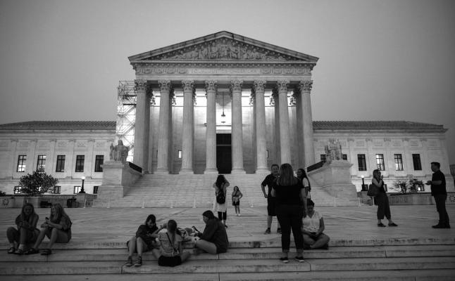 THE U.S. Supreme Court is shown at dusk on June 28, 2023, in Washington, DC. The high court is expected to release more opinions ahead of its summer recess, with cases involving affirmative action and student loan debt relief still to be decided. (Drew Angerer/ Getty Images/TNS)