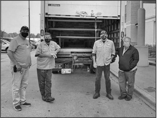 PCPS Maintenance Employees: Terry Dufner, Darren Hadley, Ken Todd, Mike Marazas (Top)