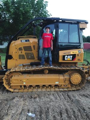 Evan Stuever shortly after he took delivery of a new D5 Dozer from Warren CAT in Tulsa. Evan has logged over 2500 hours on a variety of dozers.