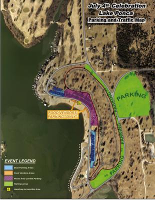 PARKING CHANGES FOR JULY 4TH CELEBRATION AT LAKE PONCA