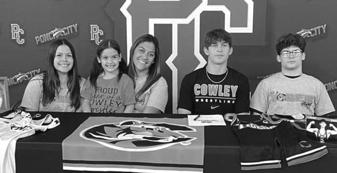 PONCA CITY wrestler, Cameron Kiser, signed a letter of intent to wrestle at Cowley College. (Photo provided)