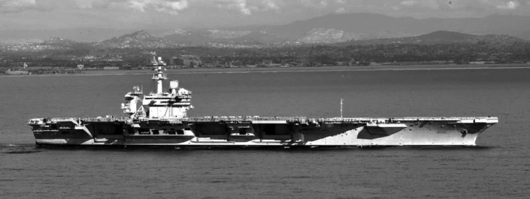 In this handout released by the U.S. Navy, The aircraft carrier USS Theodore Roosevelt (CVN 71) leaves its San Diego homeport Jan. 17, 2020. (U.S. Navy via Getty Images/TNS)