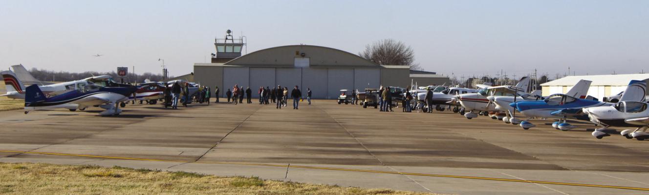 The Ponca City Aviation Booster Club’s fly-in breakfast is considered one of the largest fly-in breakfasts in the country. Planes come from many locations within a 100 mile radius of Ponca City such as Ardmore, Oklahoma City, Arkansas City, Coffeyville, Perry, Stillwater and more. (Photo by Calley Lamar)
