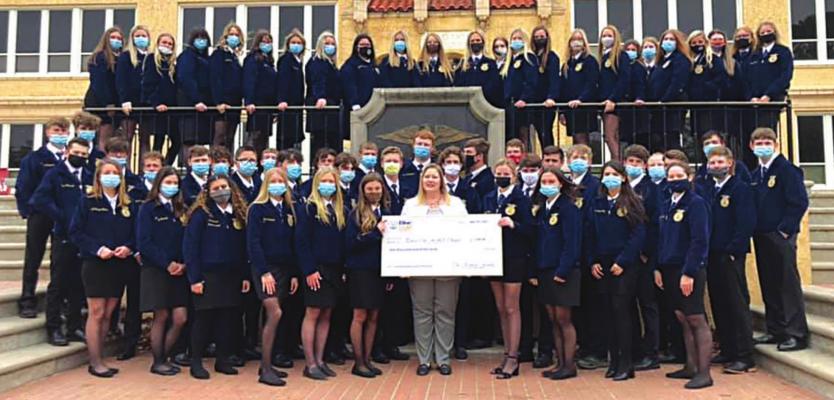 Ponca City FFA recognized as top seller by Blue and Gold Sausage Co.