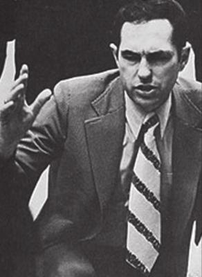 A YOUNG Eddie Sutton when he was coaching at Creighton.