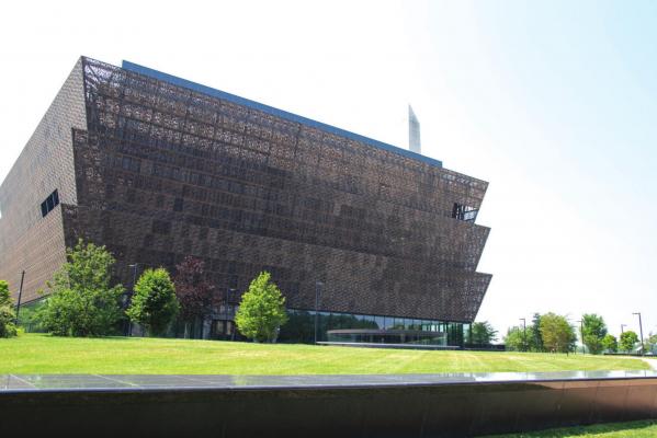 View of the National African-American Museum of History and Culture from 14th street on May 26. The museum is located to the northeast of the Washington Monument. PHOTO BY: Kolby Terrell