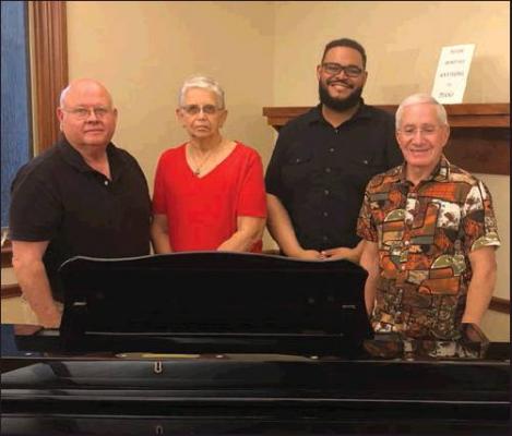 THE FIRST rehearsal of the season for CASONO will be held Tuesday, Sept. 10 at 7 p.m. in the Fellowship Hall at Grace Episcopal Church. Pictured, from left, are John Bley, vice-president; Ebby Jacobs, secretary; Brandon Haynes, artistic director; and Rod Kutz, treasurer.