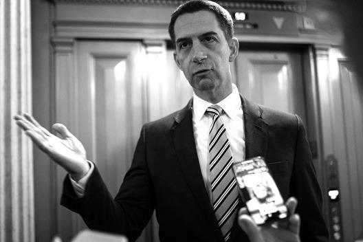 U.S. SEN. Tom Cotton (R-AR) speaks with members of the media on March 22, 2024, in Washington, DC. (Nathan Howard/Getty Images/TNS)