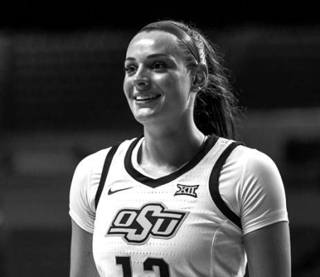 Claire Chastain has become a vocal leader as a fifth-year senior for an OSU team looking to make the NCAA Tournament. Photo by Jaiden Daughty.