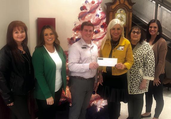 Equity Bank made a $1,000 donation to Ponca City Public Schools. Pictured, from left, are Kerri Bowman, Kim Reusser and Austin Wilkins from Equity Bank and PCPS Superintendent Shelley Arrott, Brenda Storie, Executive Director of Finance for PCPS; and Erika Johnson, Finance Intern for PCPS. Photo provided.