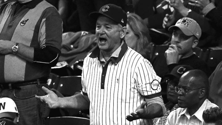 ACTOR BILL Murray is a huge Chicago Cubs fan. Here he is seen in attendance at a 2016 World Series game. Murray has led the Wrigley Field crowd in singing “Take Me Out to the Ball Game” during the traditional seventh inning stretch.