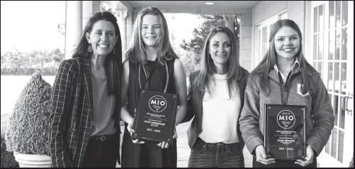 BLAYNE ARTHUR, Oklahoma Secretary of Agriculture, and Sarah Stitt, Oklahoma’s First Lady, are pictured with the winners of the 2019 MIO Coalition 4-H Recipe Contest, Scout Rorabaugh and Olivia McGuire, during last year’s MIO Coalition Legislative Reception.