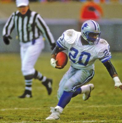 BARRY SANDERS earned NFL Hall of Fame status after an illustrious career with the Detroit Lions. A native of Wichita, he had one of the greatest seasons ever put together at Oklahoma State.
