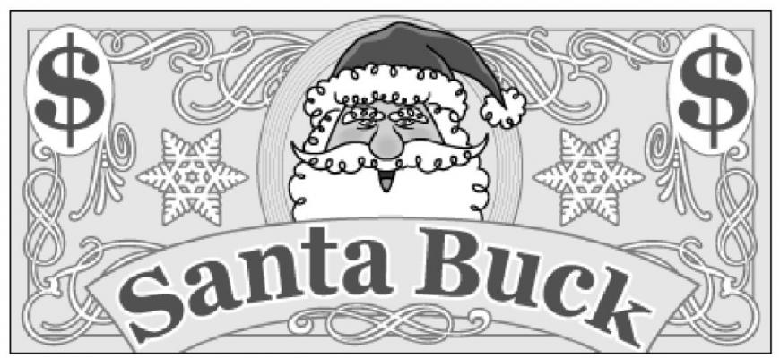Santa Bucks Giveaway starts at 7 p.m.